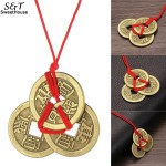 FANALA Lucky Necklaces Emperor Amulet Wealth Coins For Brass Money Coin Collection Necklace Jewelry Choker Erkek Kolye Ketting