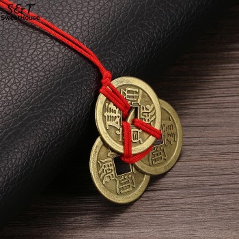 FANALA Lucky Necklaces Emperor Amulet Wealth Coins For Brass Money Coin Collection Necklace Jewelry Choker Erkek Kolye Ketting
