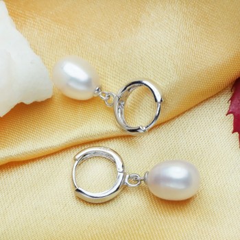 Pearl Jewelry,Pearl Pendant Necklace Freshwater Earrings 925 Sterling Silver CLASSIC jewelry sets charm retro earrings for women