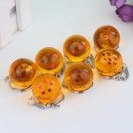 Hot Anime Dragon Ball Z Keychains Orange Pvc 1-7stars Goku Dragonball Key Chains Plastic Pendant Llavero Chaveiro Gift For Fans