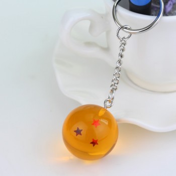 Hot Anime Dragon Ball Z Keychains Orange Pvc 1-7stars Goku Dragonball Key Chains Plastic Pendant Llavero Chaveiro Gift For Fans