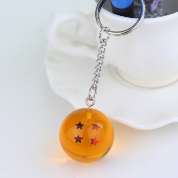 Hot Anime Dragon Ball Z Keychains Orange Pvc 1-7stars Goku Dragonball Key Chains Plastic Pendant Llavero Chaveiro Gift For Fans