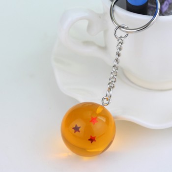 Hot Anime Dragon Ball Z Keychains Orange Pvc 1-7stars Goku Dragonball Key Chains Plastic Pendant Llavero Chaveiro Gift For Fans