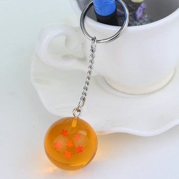 Hot Anime Dragon Ball Z Keychains Orange Pvc 1-7stars Goku Dragonball Key Chains Plastic Pendant Llavero Chaveiro Gift For Fans