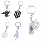 Japan Fashion Anime Naruto Keychain Silver Fairy Tail Keychains Star Round Tanks Keychain For Men Unisex Key Chains Mens Jewelry