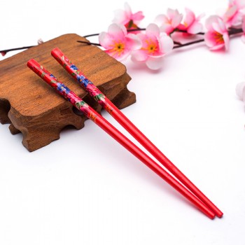 2Pcs/Set Handmade Hair stick Vintage Painting hairpin Colorful Natural wood for women Japanese hairpin Wood Chinese hair stick