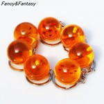 Fancyamp;Fantasy Anime Goku Dragon Ball Super  Keychain 3D 1-7 Stars Cosplay Crystal Ball Key chain Collection Toy Gift key Ring