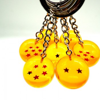 Fancyamp;Fantasy Anime Goku Dragon Ball Super  Keychain 3D 1-7 Stars Cosplay Crystal Ball Key chain Collection Toy Gift key Ring