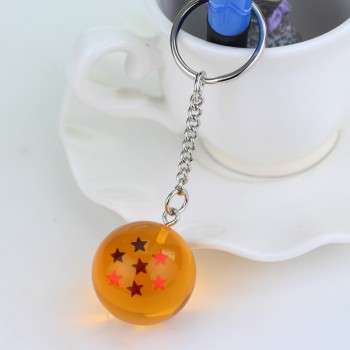 Fancyamp;Fantasy Anime Goku Dragon Ball Super  Keychain 3D 1-7 Stars Cosplay Crystal Ball Key chain Collection Toy Gift key Ring