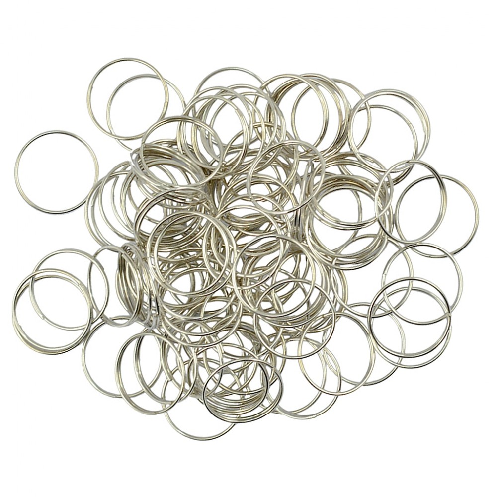 100 pcs Split Key Rings 0.7x18mm White K Plated Steel Round Split Ring for Car Home Keys Organization Arts amp; Crafts DIY Jewelry