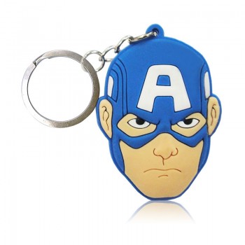 1pcs Cartoon Figure Marvel Avenger Key Chain PVC Anime Hulk Batman Key Ring Kid Toy Pendant Super Hero Keychain Holder Xmas Gift
