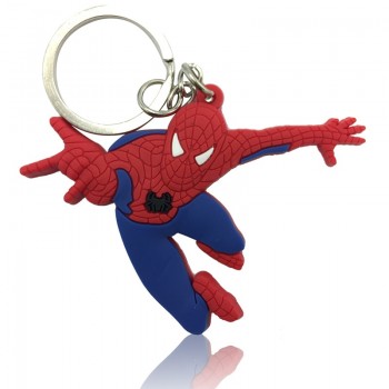 1pcs Cartoon Figure Marvel Avenger Key Chain PVC Anime Hulk Batman Key Ring Kid Toy Pendant Super Hero Keychain Holder Xmas Gift