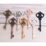 Sweet Bell 10 Pcs/lot 32*84mm Seven Color Metal Alloy Lovely Large Crown Key Charms Vintage Jewelry Keys Charms  D0182-3
