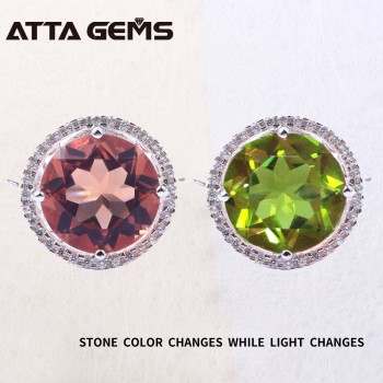 Zultanite Sterling Silver Ring Earring for Women 11.2 Carats Created Zultanite Jewelry Set Women Wedding Jewelry Fashion Style