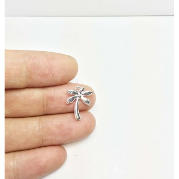 Eruifa Hot Wholesales 15*12mm Nice Coco Nut tree Palm 20pcs per bag Zinc alloy DIY Charms Pendant  Jewelry handmade DIY 2 Colors