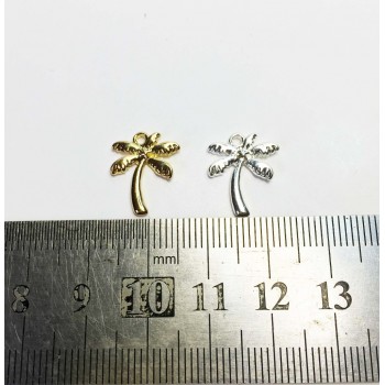 Eruifa Hot Wholesales 15*12mm Nice Coco Nut tree Palm 20pcs per bag Zinc alloy DIY Charms Pendant  Jewelry handmade DIY 2 Colors