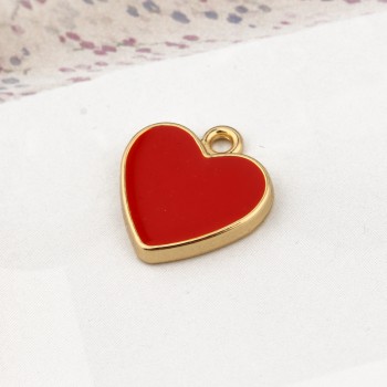 10pcs Small Love Enamel Heart Charms Bracelet Findings Women Girl Handmade Pendant Necklace Dangle Earring Cute Jewelry Gift C74