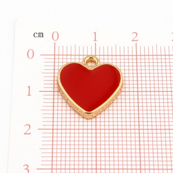 10pcs Small Love Enamel Heart Charms Bracelet Findings Women Girl Handmade Pendant Necklace Dangle Earring Cute Jewelry Gift C74