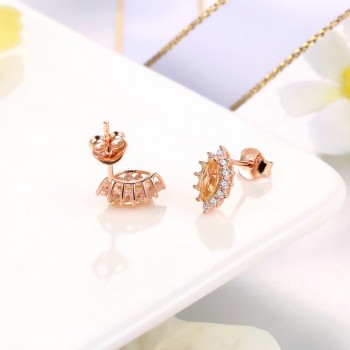 MoBuy Natural Gemstone Citrine 100% 925 Sterling Silver Pendant Necklace Stud Earrings Fine Jewelry Sets For Women Gift V005EN