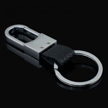 Dalaful Custom Lettering Keyring Keychain Genuine Leather Mens Simple Key chains Holder Keyfob For Car Accessories Gift K212