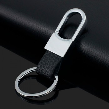 Dalaful Custom Lettering Keyring Keychain Genuine Leather Mens Simple Key chains Holder Keyfob For Car Accessories Gift K212