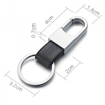 Dalaful Custom Lettering Keyring Keychain Genuine Leather Mens Simple Key chains Holder Keyfob For Car Accessories Gift K212