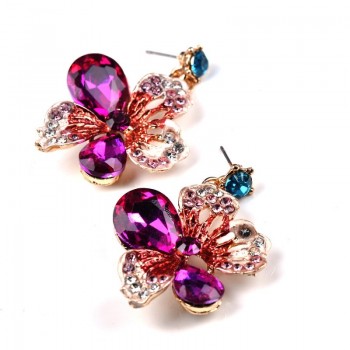 Fashion High Quality Crystal Necklace Exaggerated Design Charm Women Dance Party Earrings Jewelry Fine Gifts Jewelry Sets
