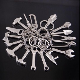 1 PC High Quality Alloy Creative Tools Keychains Wrenches hammers Screwdriver Drill Saw Pliers Key Rings Key Chains 10cm 12cm