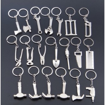 1 PC High Quality Alloy Creative Tools Keychains Wrenches hammers Screwdriver Drill Saw Pliers Key Rings Key Chains 10cm 12cm