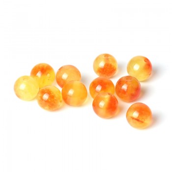 TopGoods Natural Gemstone Beads Orange Jasper Loose Rosary Stone Beads 6/8/10mm 15 Jade Stone Quartz Gem For Bracelet Making
