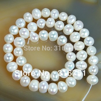 Hot Sale Natural Freshwater White Pearl Round Beads 15 4mm 6mm 8mm 9mm 10mm 11mm Free Shipping -F00070
