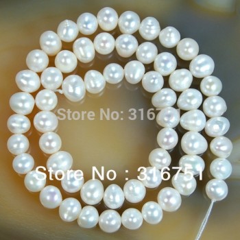 Hot Sale Natural Freshwater White Pearl Round Beads 15 4mm 6mm 8mm 9mm 10mm 11mm Free Shipping -F00070
