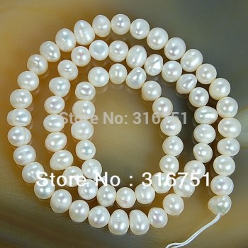 Hot Sale Natural Freshwater White Pearl Round Beads 15 4mm 6mm 8mm 9mm 10mm 11mm Free Shipping -F00070