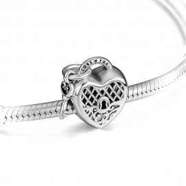 Pandulaso Woman Jewelry LOVE YOU LOCK CHARM Fit Sterling Silver Jewelry Bracelets For Woman DIY Beads For Jewelry Making