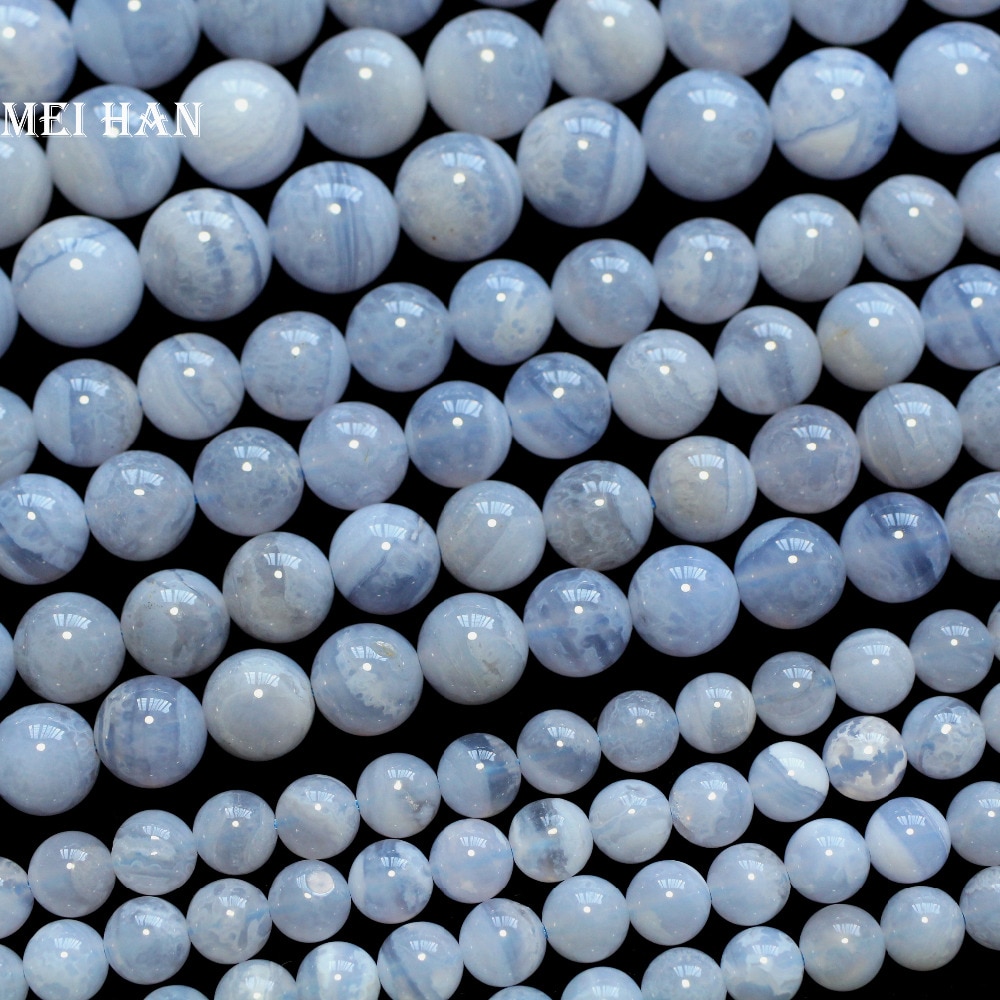 Free shipping natural Brazil 6mm amp; 8mm amp; 10mm blue chalcedony round loose beads wholesale for jewelry making DIY design