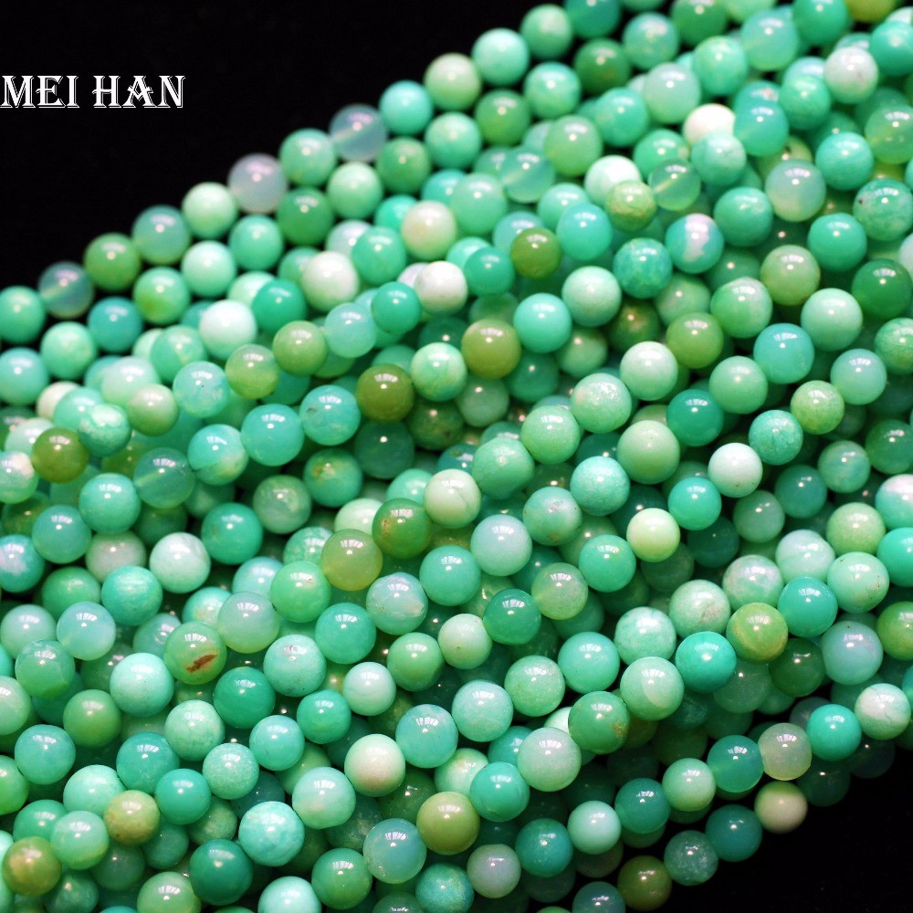 Free shipping (1 strand/set/12g) 4.7-5.5mm natural A++ grade Chrysoprase smooth round unique gemstone beads for jewelry making