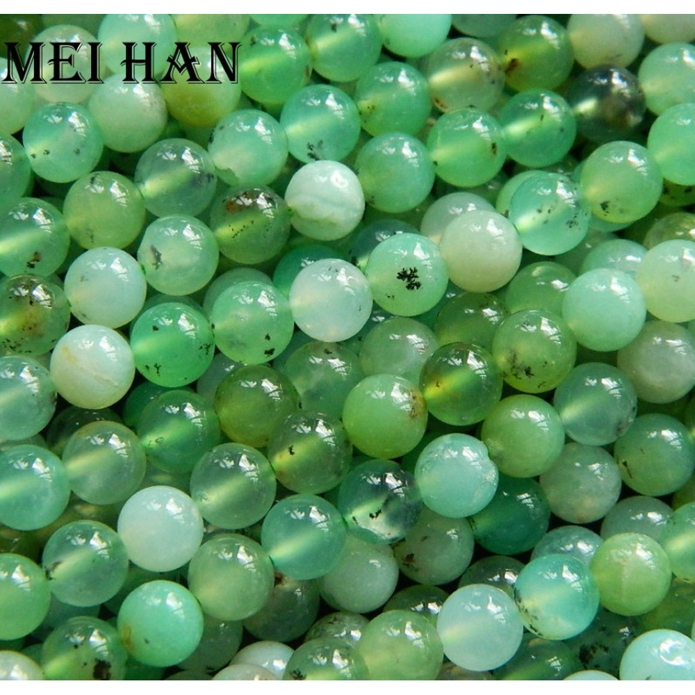 Free shipping  (38 beads/set/52g) natural Chrysoprase 10+-0.2mm smooth round loose beads for jewelry design making or gift