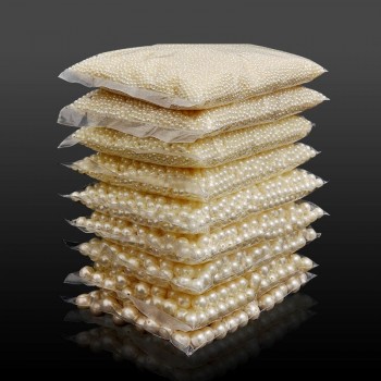 Pick Size 6-16mm ABS Pearls Imitation Pearl Beads White Beige Color Round Loose Beads for Bracelet DIY Jewelry Findings