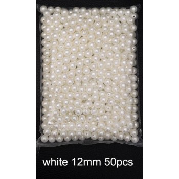 Pick Size 6-16mm ABS Pearls Imitation Pearl Beads White Beige Color Round Loose Beads for Bracelet DIY Jewelry Findings