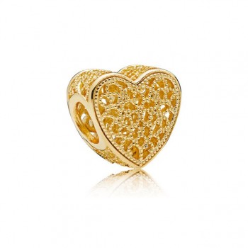 EDELL 100% 925 Sterling Silver 1:1 Charm 18K Gold Bee Honeycomb Honey Temperament Sunshine Beaded Pendant Heart Shaped Women