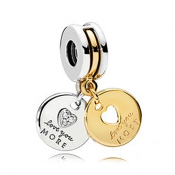 EDELL 100% 925 Sterling Silver 1:1 Charm 18K Gold Bee Honeycomb Honey Temperament Sunshine Beaded Pendant Heart Shaped Women