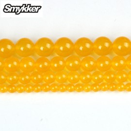 Natural Stone Beads Yellow Jade Topaz Crystal Quartz Jasper Gemstone Bead 4/6/8/10mm for Jewellery Making DIY Bracelet Material