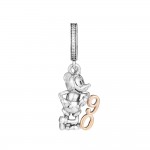 CKK Mickeys 90th Anniversary Charm Bead 14K REAL GOLD Fit Original Bracelets sterling silver jewelry beads for jewelry making