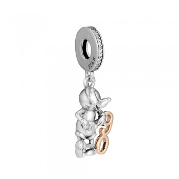 CKK Mickeys 90th Anniversary Charm Bead 14K REAL GOLD Fit Original Bracelets sterling silver jewelry beads for jewelry making