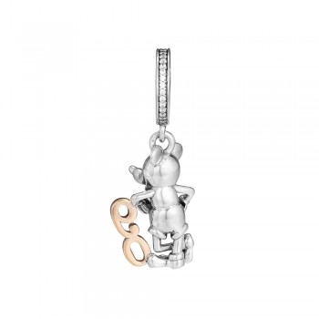 CKK Mickeys 90th Anniversary Charm Bead 14K REAL GOLD Fit Original Bracelets sterling silver jewelry beads for jewelry making