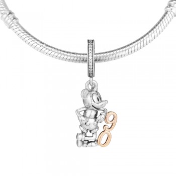CKK Mickeys 90th Anniversary Charm Bead 14K REAL GOLD Fit Original Bracelets sterling silver jewelry beads for jewelry making