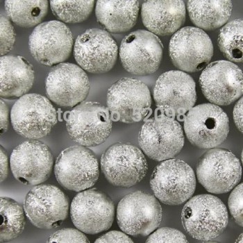 Mixed/Silver/Gold/Rainbow Stardust Acrylic Round Ball Spacer Beads Charms Findings 4/6/8/10/12/20mm For Jewelry Making Craft DIY