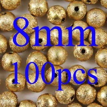 Mixed/Silver/Gold/Rainbow Stardust Acrylic Round Ball Spacer Beads Charms Findings 4/6/8/10/12/20mm For Jewelry Making Craft DIY