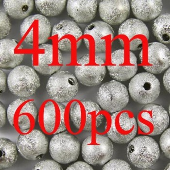 Mixed/Silver/Gold/Rainbow Stardust Acrylic Round Ball Spacer Beads Charms Findings 4/6/8/10/12/20mm For Jewelry Making Craft DIY