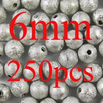 Mixed/Silver/Gold/Rainbow Stardust Acrylic Round Ball Spacer Beads Charms Findings 4/6/8/10/12/20mm For Jewelry Making Craft DIY